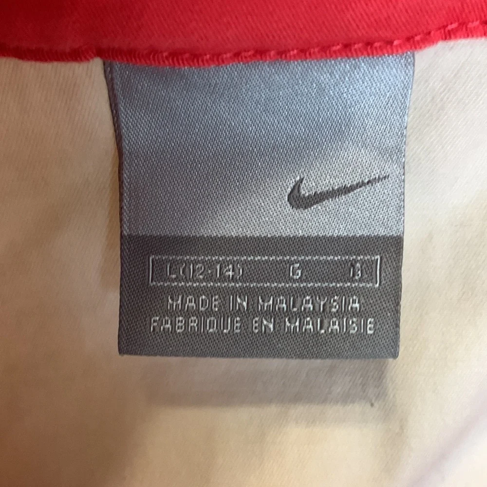 NIKE Jacket Cream Coral Zip Front Light Weight Boxy Fit Large (12-14)